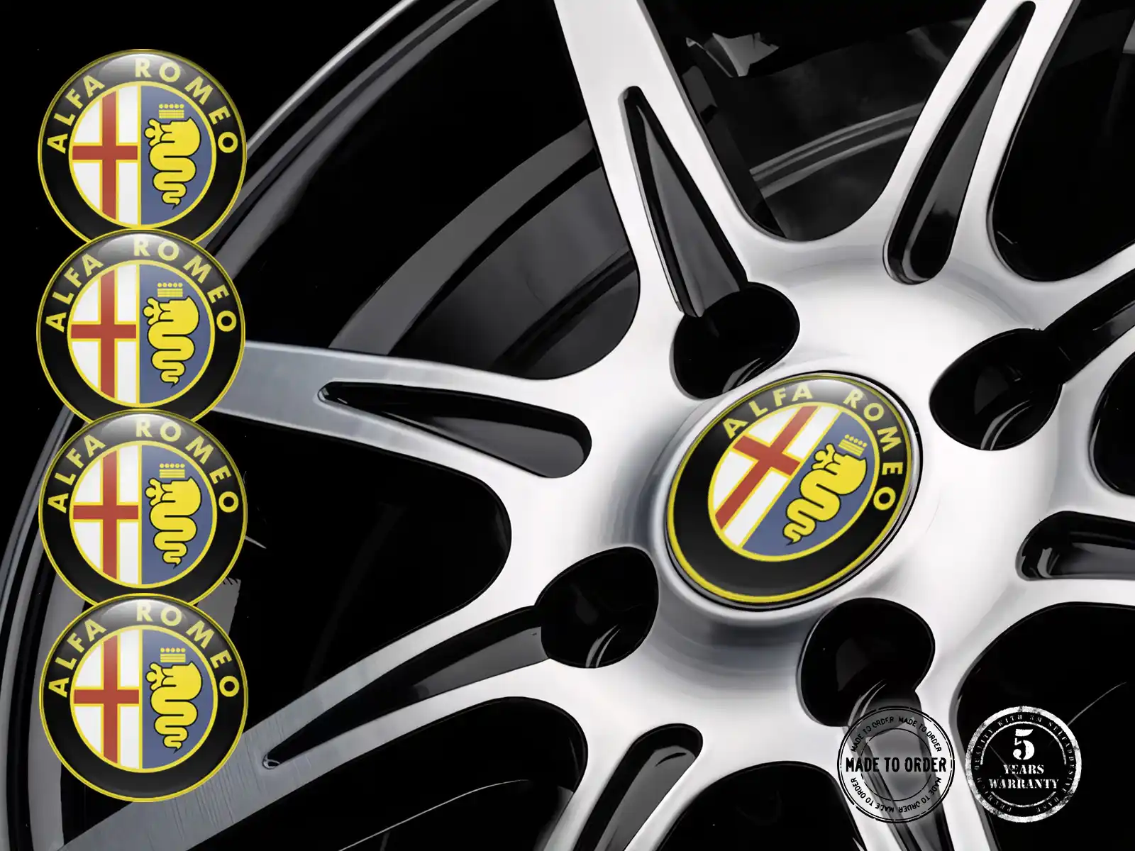 Alfa Romeo Decalcomania Cerchio Auto Design Cupola Elegante